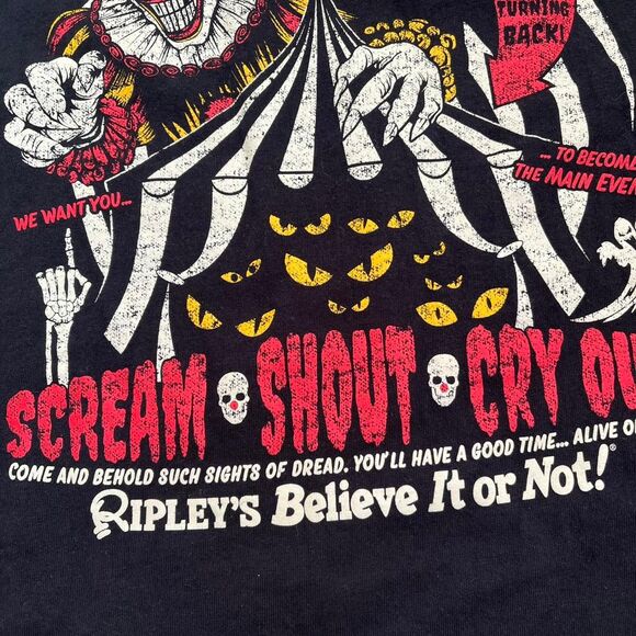 Halloween Vintage T-shirt Ripley's Nights of Frights M Black 90s Spooky - Picture 3 of 7